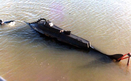 Nautilus Minisub - on launching