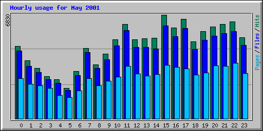 Hourly usage for May 2001